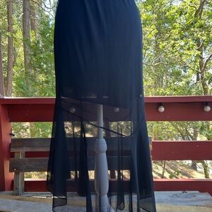 Elegant Black Sheer Women's Skirt